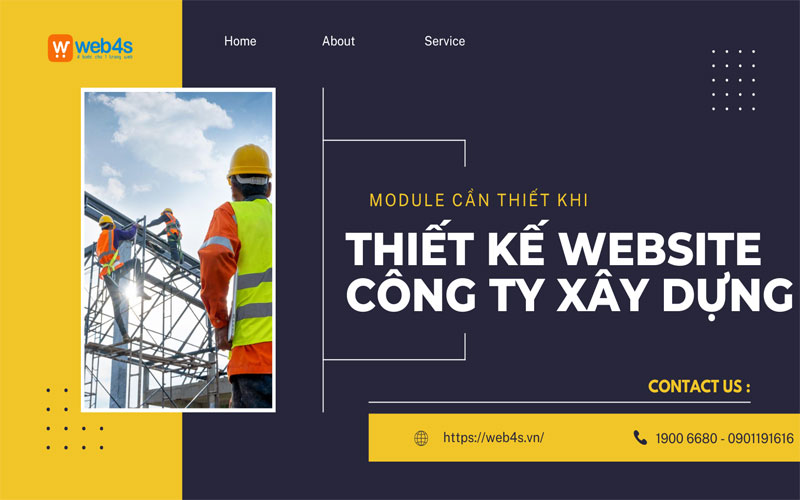 Module cần thiết khi thiết kế website công ty xây dựng